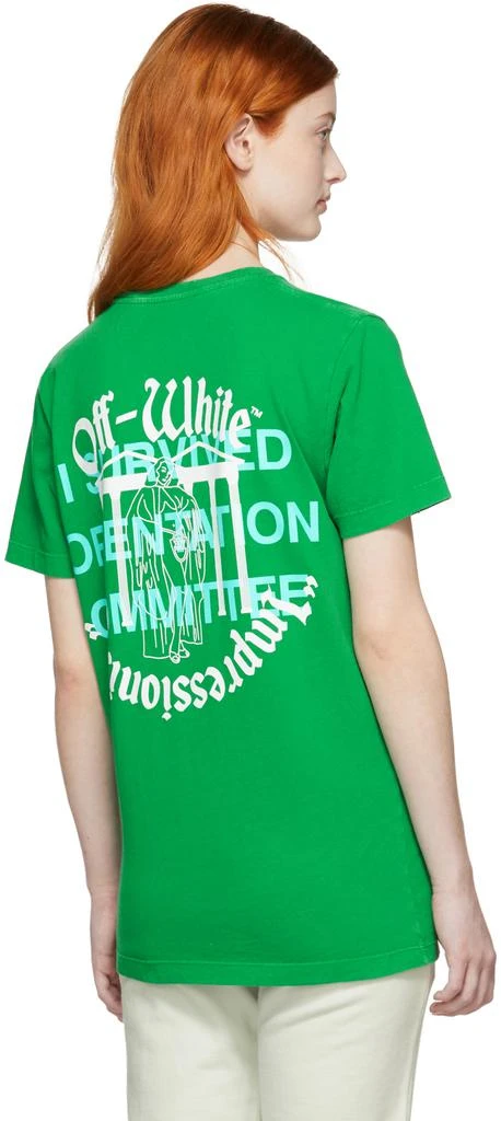 商品Off-White|Green College Slim T-Shirt,价格¥1311,第3张图片详细描述