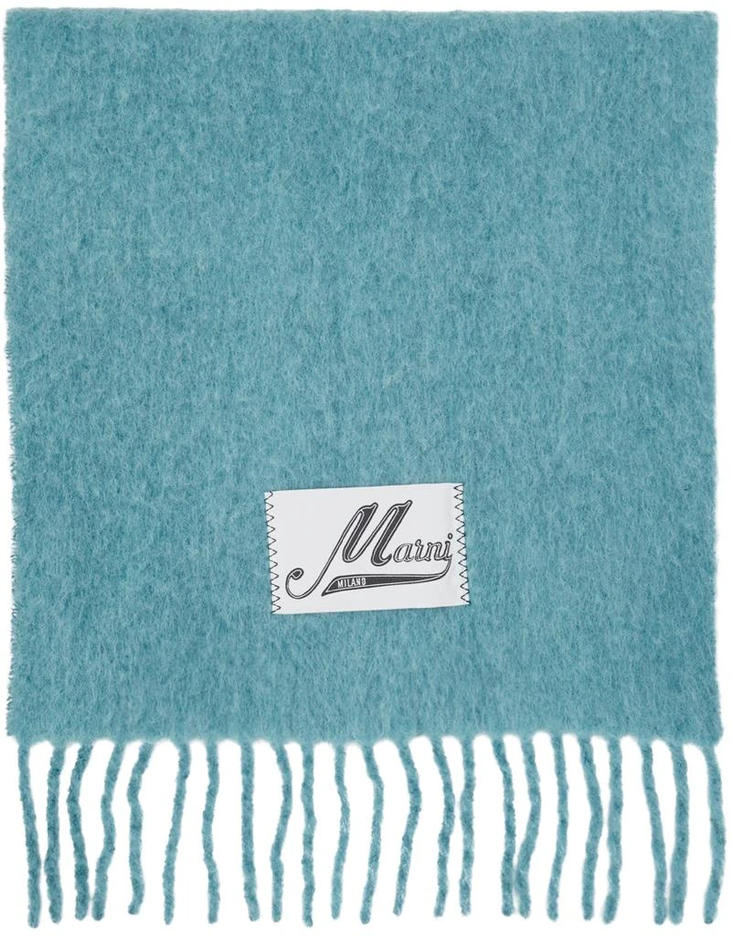 商品Marni|Blue Brushed Alpaca Scarf,价格¥1643,第1张图片