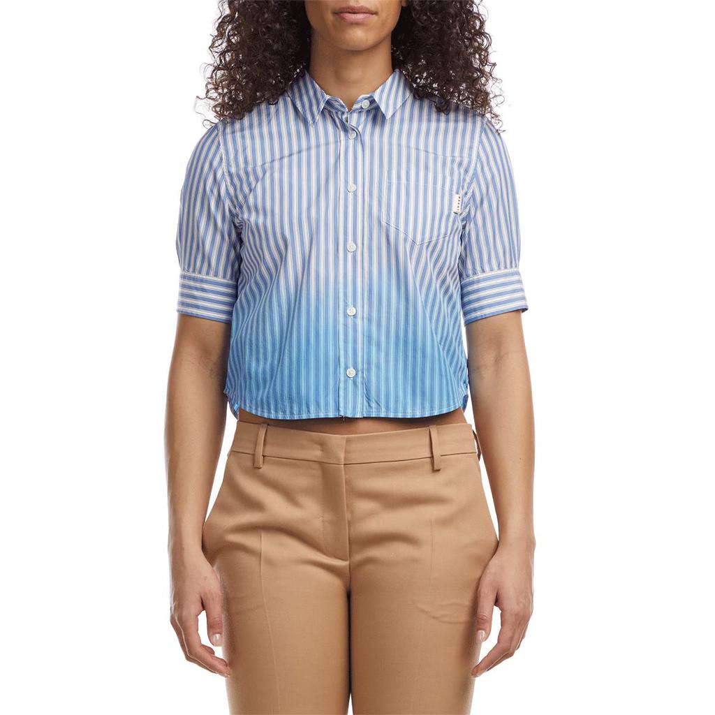 Dip-Dyed Cropped Shirt商品第1张图片规格展示