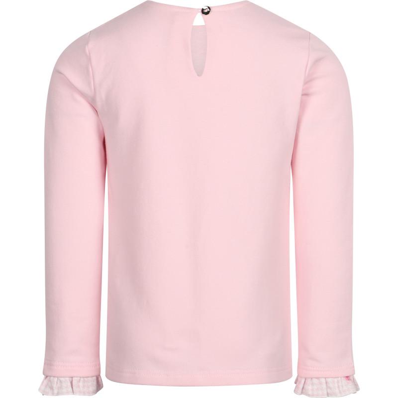 Teddy shoulder bag print long sleeved shirt in pink商品第2张图片规格展示