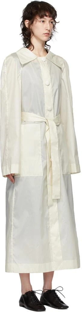 商品Lemaire|White Silk Waxed Trench Coat,价格¥3382,第2张图片详细描述