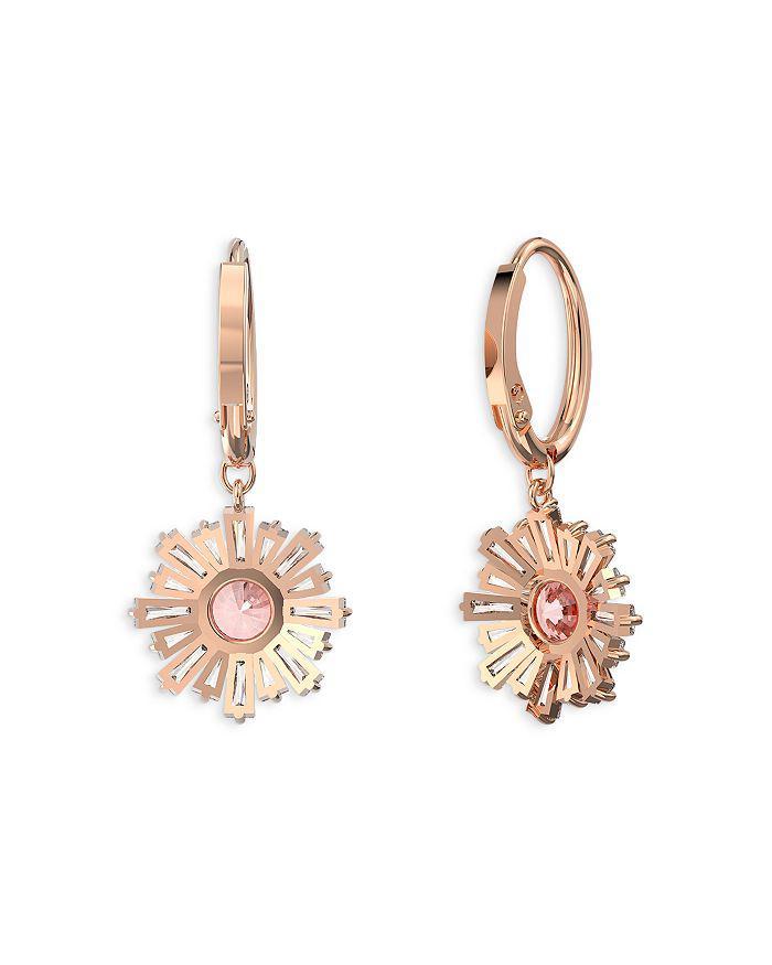 商品Swarovski|Sunshine Pink Crystal Sun Drop Earrings in Rose Gold Tone,价格¥925,第4张图片详细描述