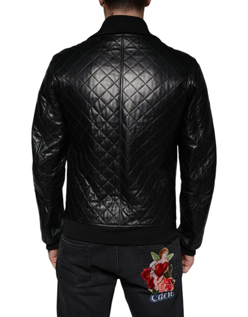 商品[二手商品] Dolce & Gabbana|Calf Leather Quilted Full Zip Men's Jacket (Pre-Owned),价格¥10724,第3张图片详细描述