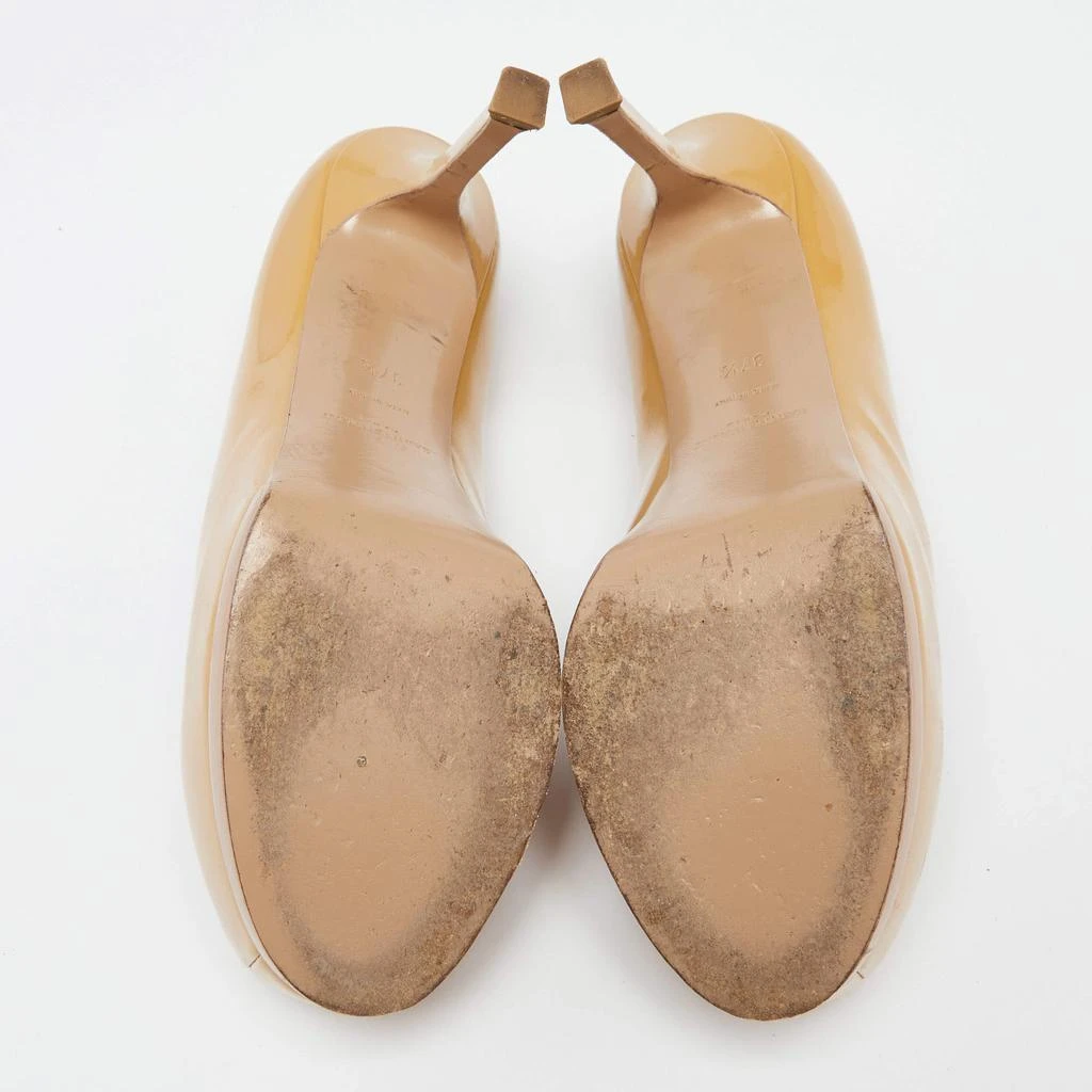 Saint Laurent Beige Patent Leather Tribtoo Platform Pumps Size 37.5 商品