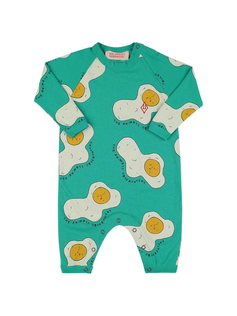 商品The Animals Observatory|Rooster Egg Print Cotton Jersey Romper,价格¥296,第1张图片