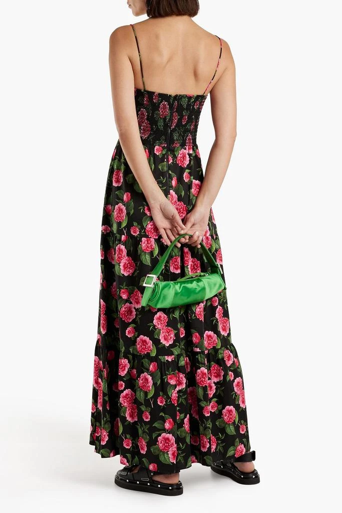 商品Alice + Olivia|Chantay smocked floral-print cotton-blend poplin maxi dress,价格¥1111,第3张图片详细描述