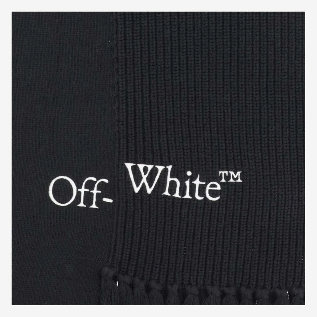 商品Off-White|Asymmetrical Cotton And Cashmere Blend Scarf,价格¥2187,第3张图片详细描述