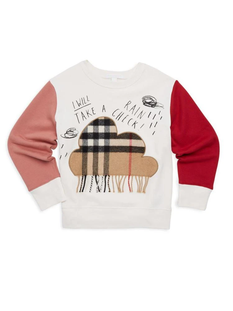 商品Burberry|Little Girl's & Girl's Rain Check Cotton Sweater,价格¥724,第1张图片
