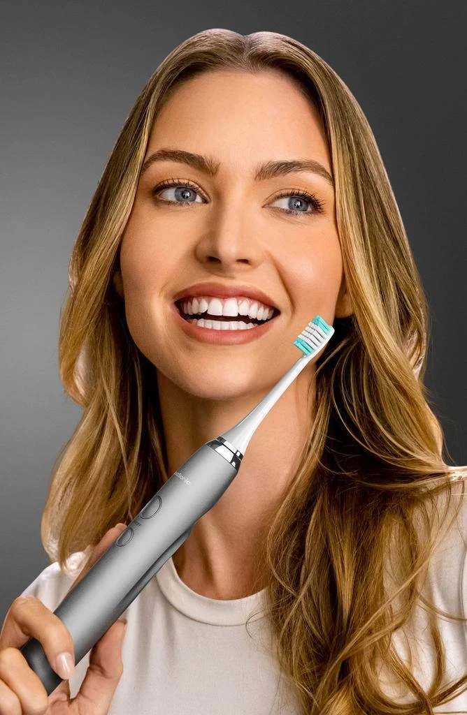 VIBE Series Charcoal Gray UltraSonic Whitening Toothbrush with 8 DuPont Brush Heads & Travel Case 商品