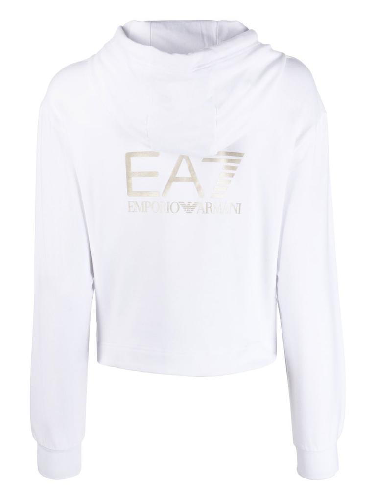 EA7 - Logo Cotton Hoodie商品第2张图片规格展示