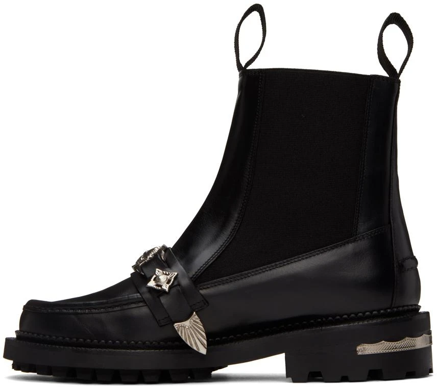 商品Toga Pulla|SSENSE Exclusive Black Embellished Chelsea Boots,价格¥1681,第3张图片详细描述