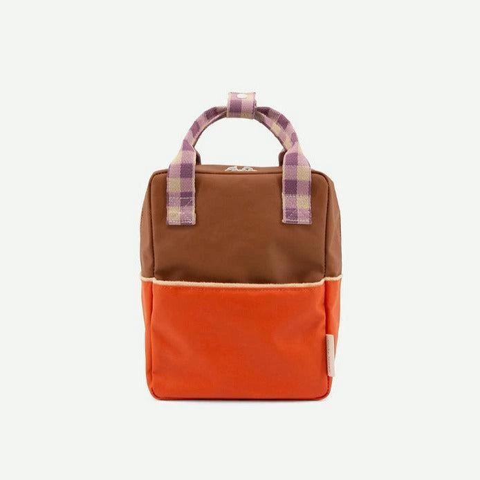 商品Sticky Lemon|Small Backpack Colourblocking Orange Juice + Plum Purple + School Bus Brown,价格¥499,第1张图片