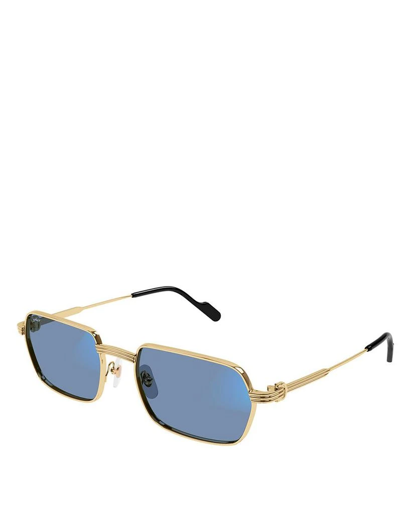 Premiere De Cartier 24 Carat Gold Plated Photochromatic Rectangular Sunglasses, 56mm 商品