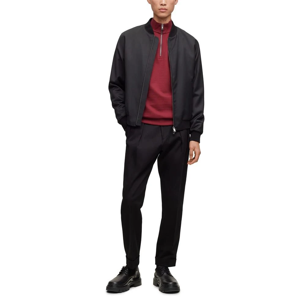 商品Hugo Boss|Men's Jacquard Zip-Neck Sweatshirt,价格¥1037,第3张图片详细描述
