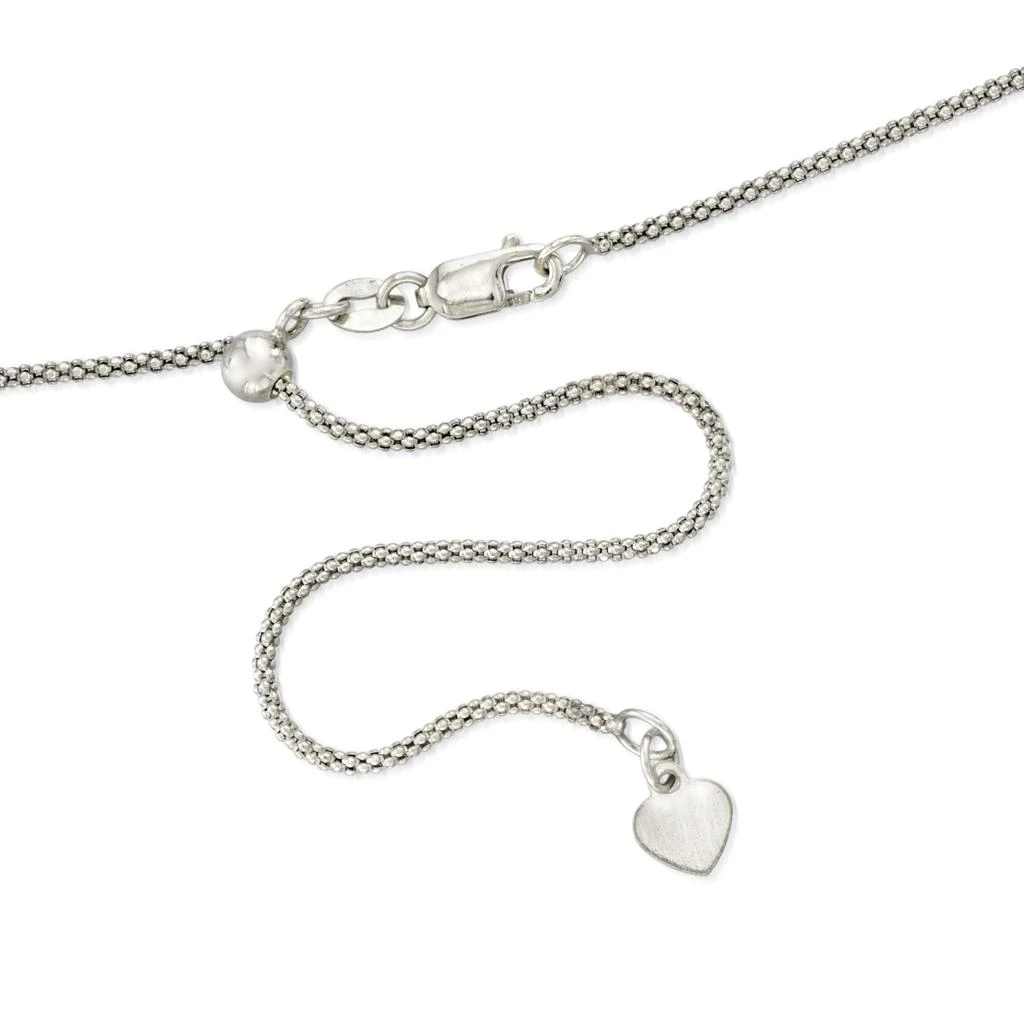 商品Ross-Simons|1mm 14kt White Gold Adjustable Popcorn Chain Necklace,价格¥3010,第3张图片详细描述