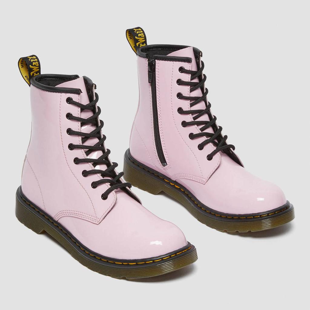 Dr. Martens Kids' 1460 Patent Lamper Lace Up Boots - Pale Pink商品第2张图片规格展示