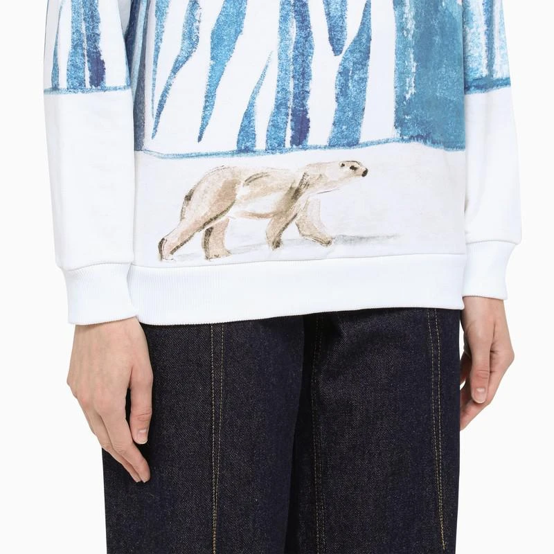 商品Chloé|White/blue cotton crew-neck sweatshirt,价格¥2073,第4张图片详细描述