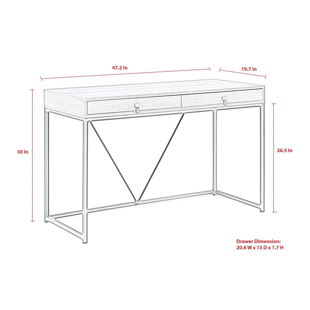 商品Loft Lyfe|Loft Lyfe Aleyna Writing Desk,价格¥973,第5张图片详细描述