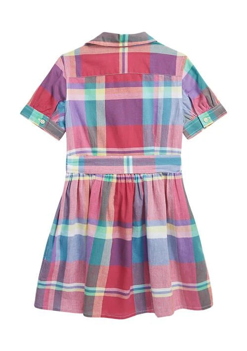 商品Ralph Lauren|Lauren Childrenswear Girls 2 6X Cotton Madras Shirtdress,价格¥228,第3张图片详细描述