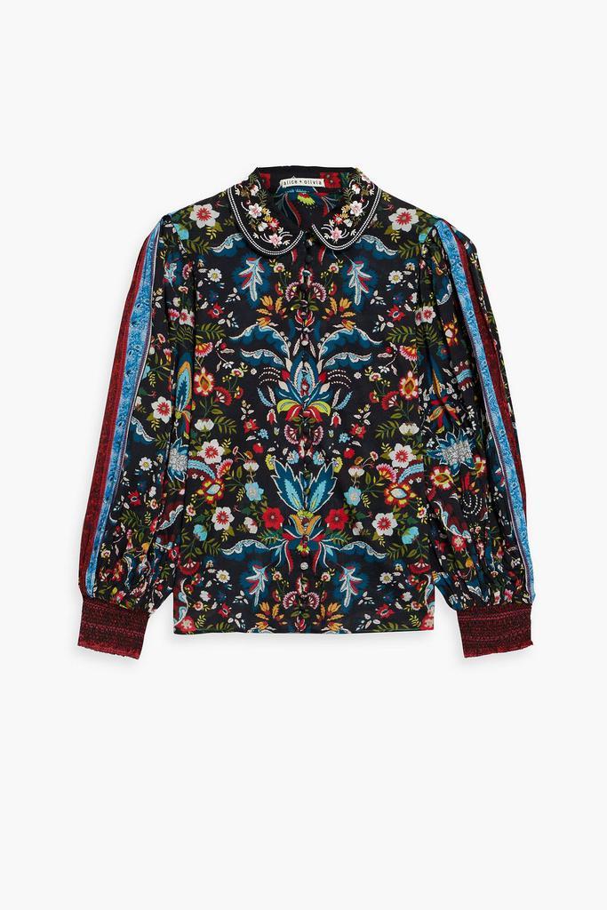 商品Alice + Olivia|Santa Monica floral-print cotton blouse,价格¥1402,第1张图片