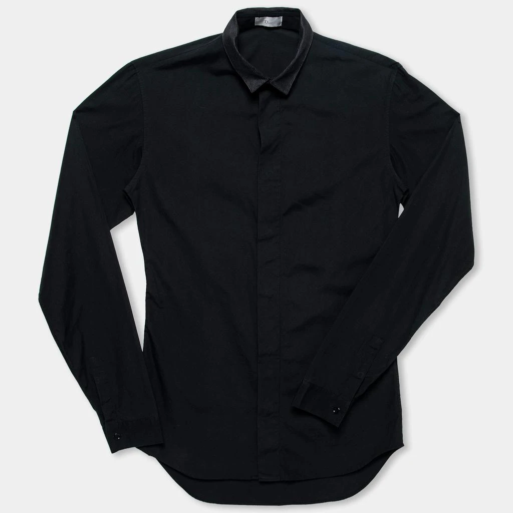 商品[二手商品] Dior|Dior Black Cotton Button Front Long Sleeve Shirt S,价格¥1126,第1张图片