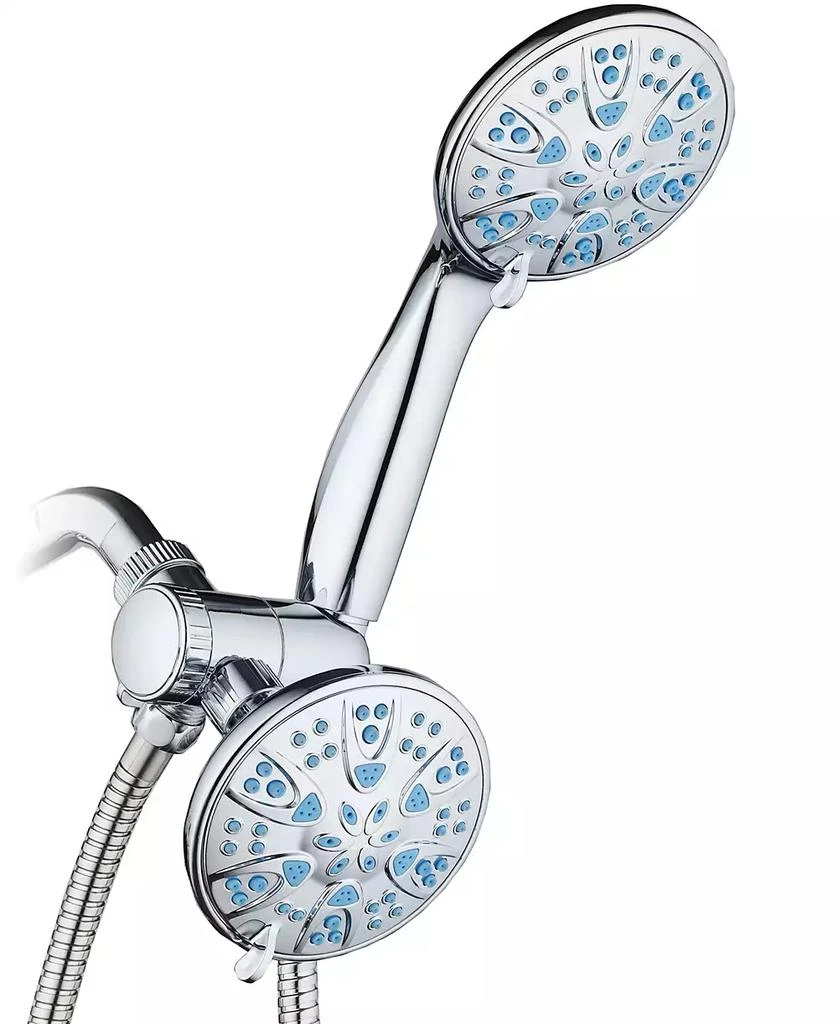 商品Aquadance|Antimicrobial 30-setting Shower Combo, Aqua Blue Jets,价格¥344,第1张图片