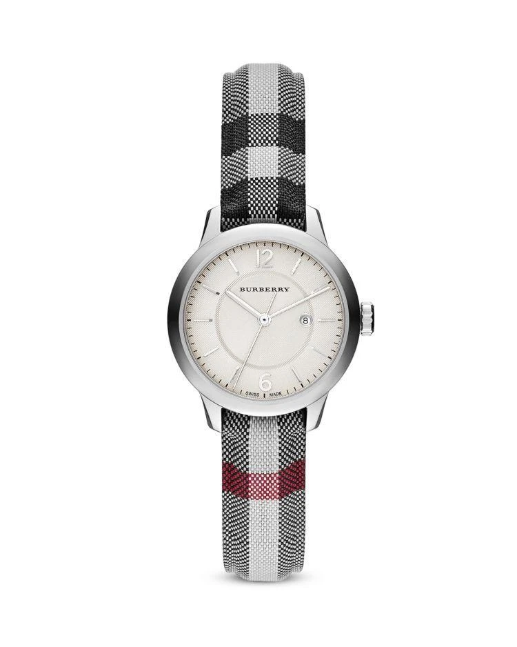 商品Burberry|黑白菱格腕表 32mm,价格¥3903,第1张图片