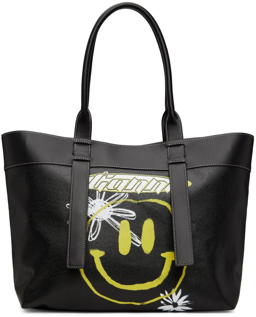 商品Ganni|Black Graphic Tote,价格¥1868,第1张图片