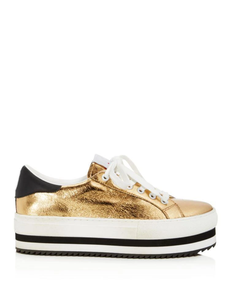 商品Marc Jacobs|Women's Grand Metallic Leather Platform Lace Up Sneakers,价格¥1440,第2张图片详细描述