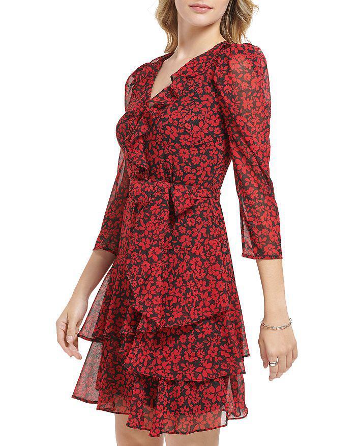 商品Karl Lagerfeld Paris|Floral Ruffled Dress,价格¥1112,第6张图片详细描述