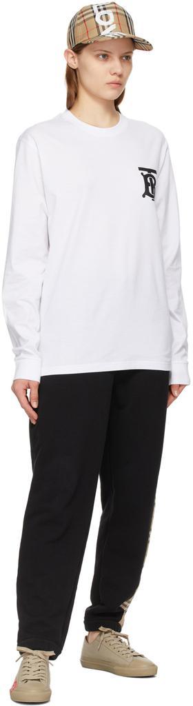 商品Burberry|White Monogram Atherton Long Sleeve T-Shirt,价格¥4051,第6张图片详细描述