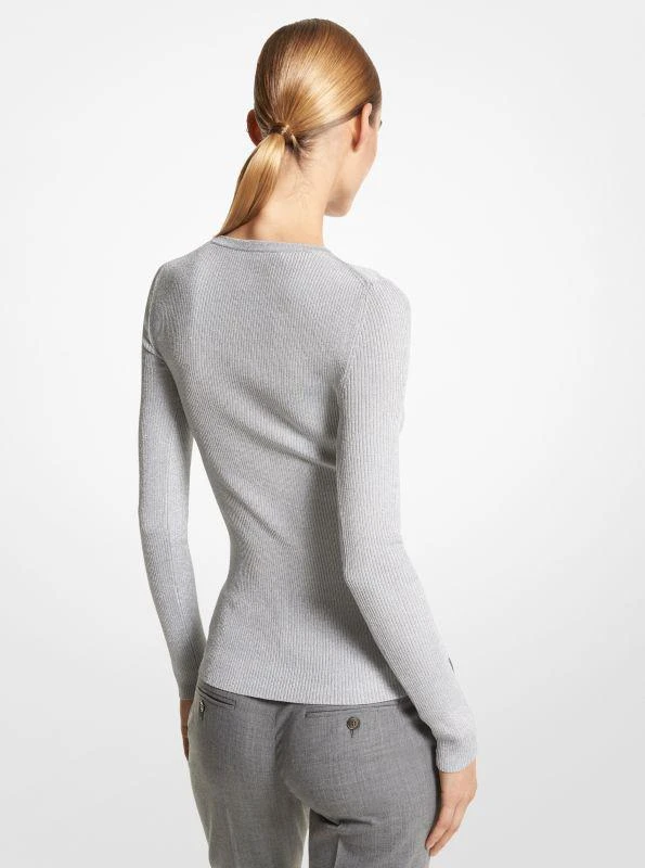 商品Michael Kors|Hutton Featherweight Metallic Viscose Blend Sweater,价格¥4423,第2张图片详细描述