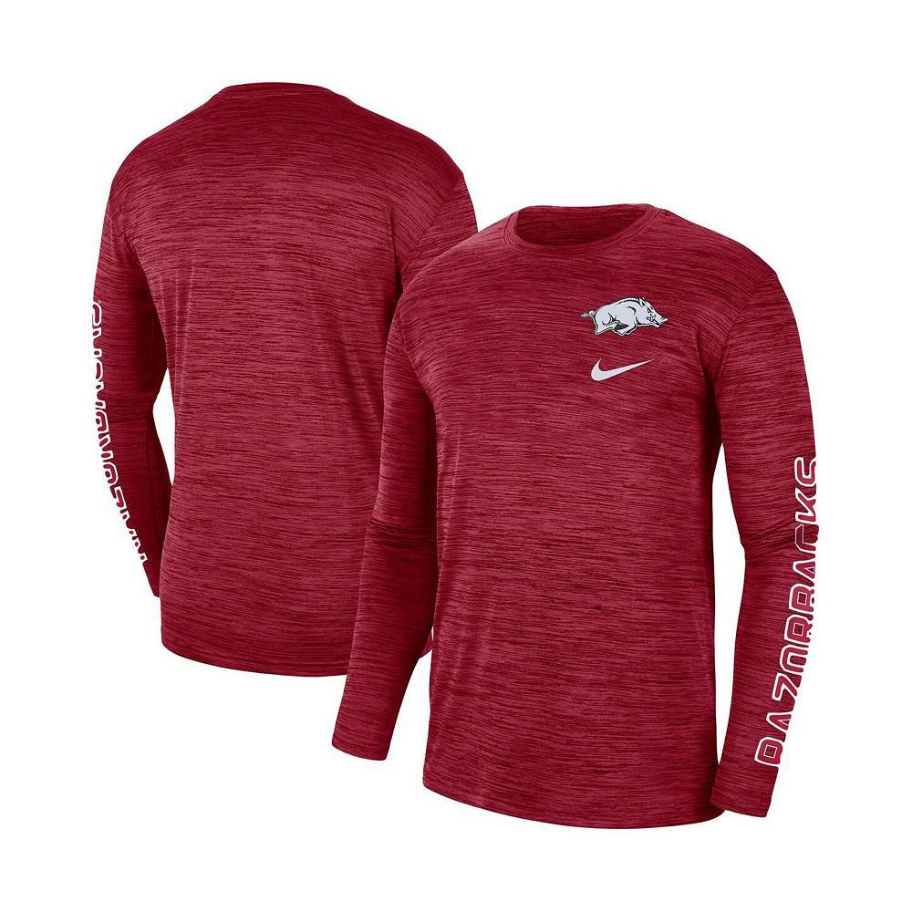 商品NIKE|Men's Cardinal Arkansas Razorbacks Velocity Legend Team Performance Long Sleeve T-shirt,价格¥224,第1张图片