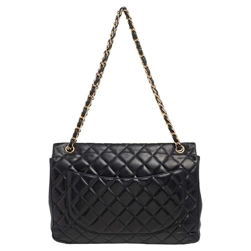 商品[二手商品] Chanel|Chanel Black Quilted Leather Maxi Classic Flap Bag,价格¥12711,第4张图片详细描述