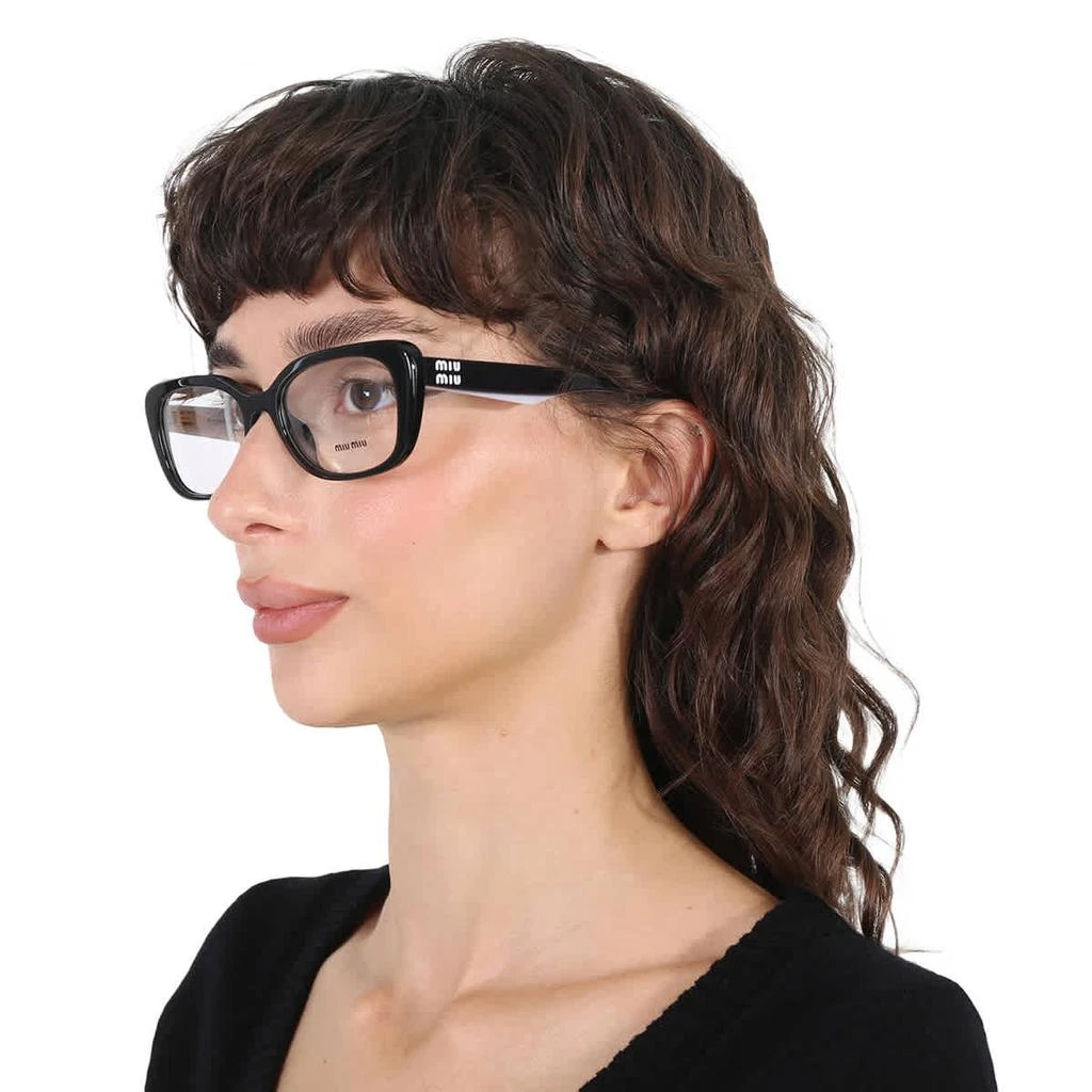 商品Miu Miu|Miu Miu Demo Rectangular Ladies Eyeglasses MU 07VV 10G1O1 55,价格¥988,第2张图片详细描述