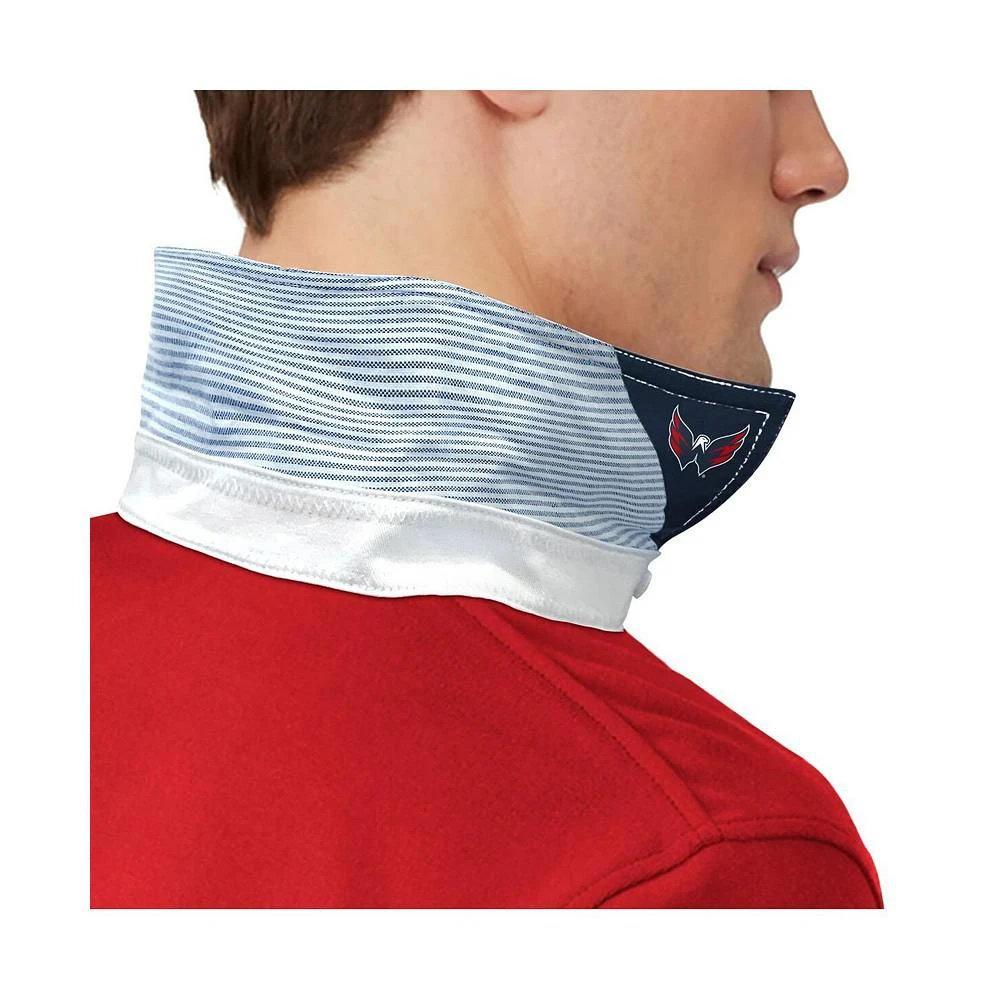 商品Tommy Hilfiger|Men's Red Washington Capitals Martin Rugby Long Sleeve T-shirt,价格¥693,第2张图片详细描述