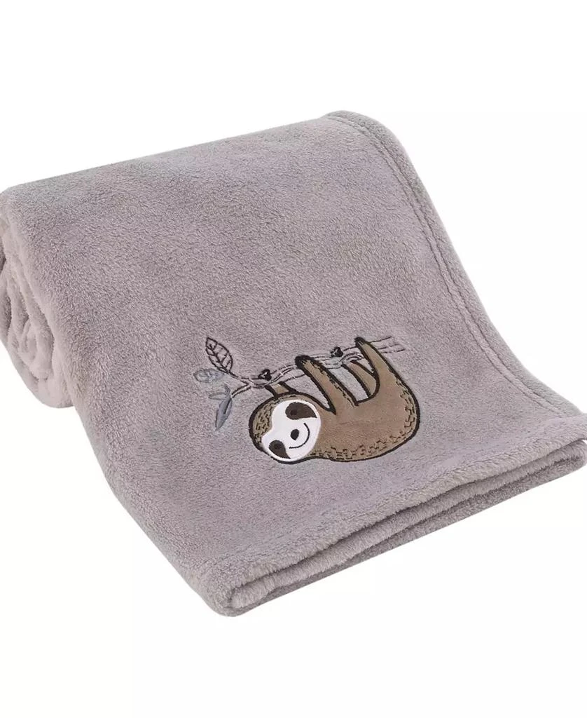 商品Macy's|Sloth Let's Hang Out Super Soft Plush Baby Blanket with Applique, 30" x 40",价格¥102,第1张图片