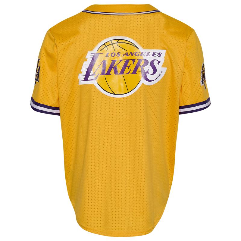 Pro Standard Lakers NBA Button Up Mesh T-Shirt - Men's商品第2张图片规格展示