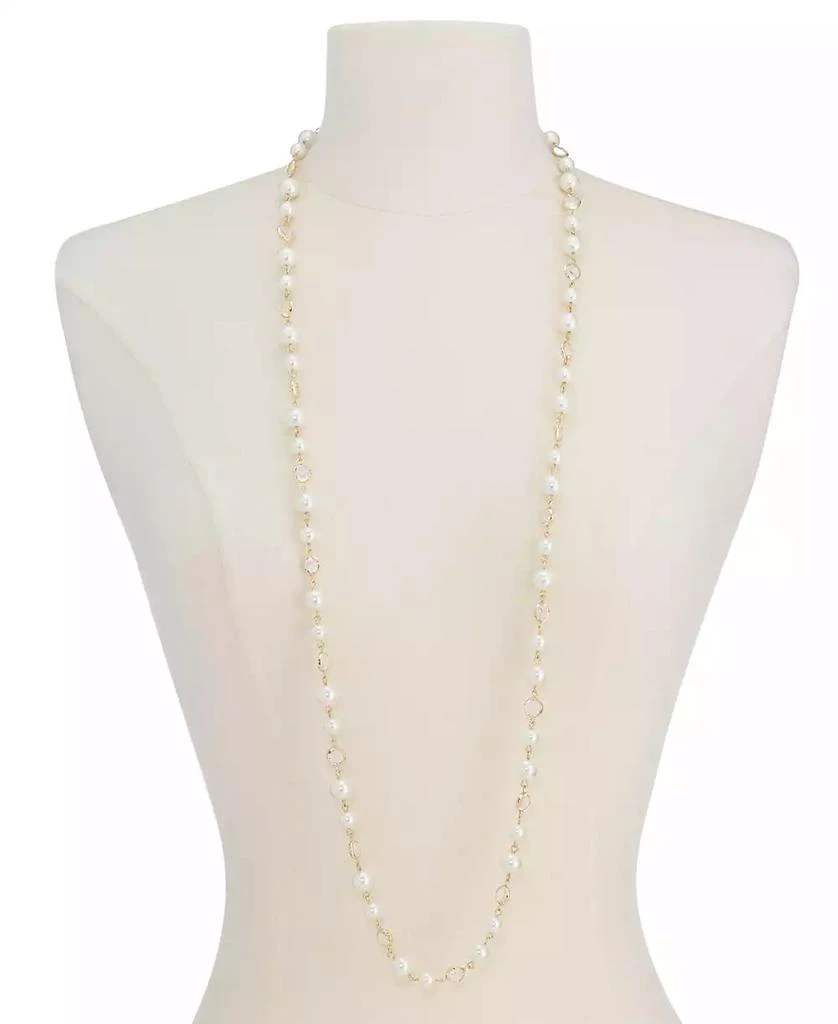 商品Charter Club|Crystal & Imitation Pearl Strand Necklace, 42" + 2" extender, Created for Macy's,价格¥120,第2张图片详细描述