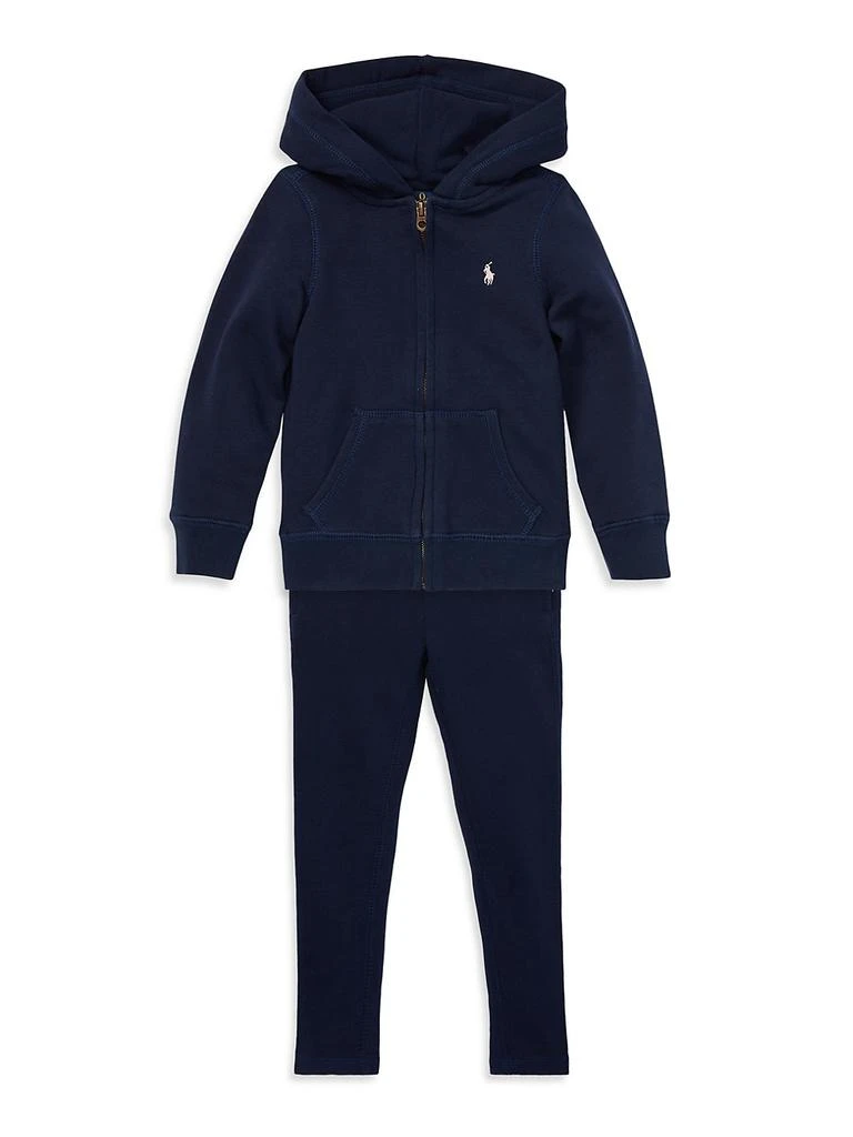 商品Ralph Lauren|Little Girl's & Girl's French Terry Zip-Up Hoodie,价格¥448,第2张图片详细描述