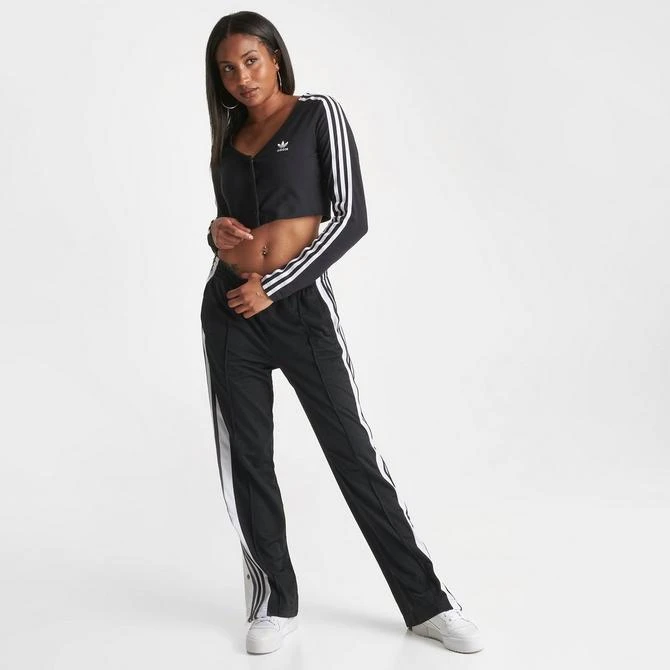 商品Adidas|Women's adidas Originals adicolor Classics 3-Stripes Button Long-Sleeve T-Shirt,价格¥421,第2张图片详细描述