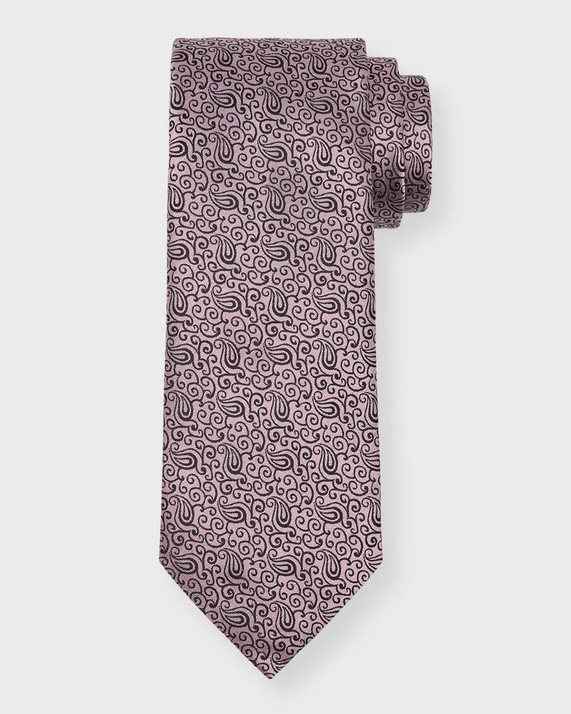 商品Zegna|Men's 100 Fili Silk Paisley Jacquard Tie,价格¥2278,第1张图片