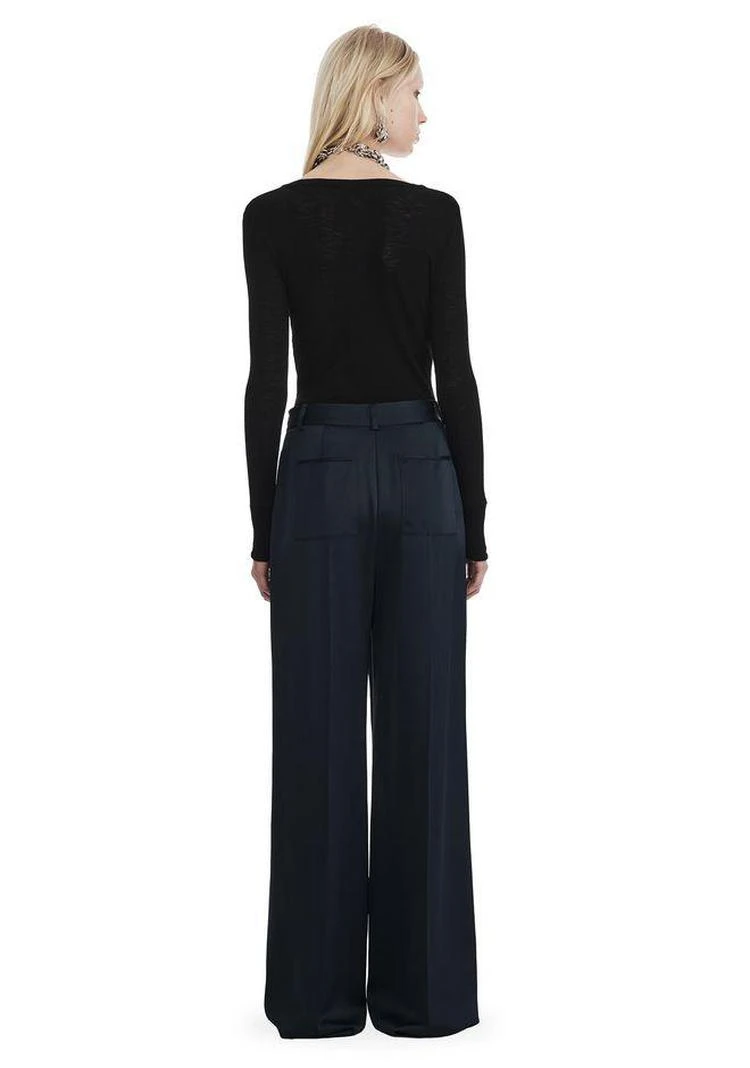 商品Alexander Wang|SHEER WOOLY RIB L/S DEEPV TOP,价格¥928,第4张图片详细描述