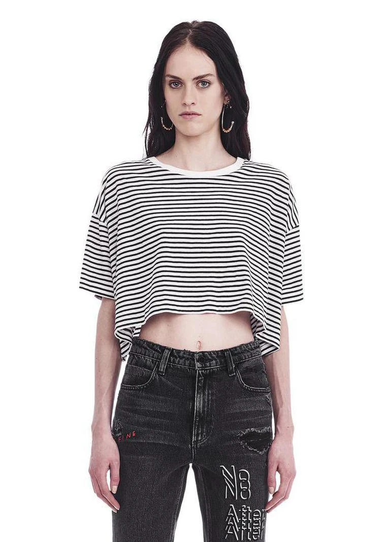 商品Alexander Wang|条纹短款T恤,价格¥520,第3张图片详细描述
