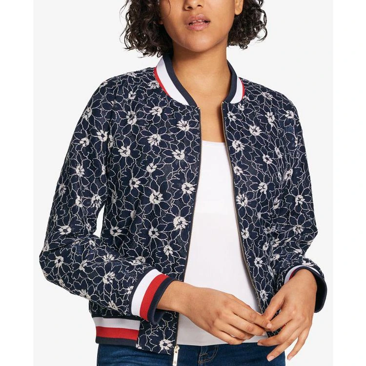 商品Tommy Hilfiger|Lace Bomber Jacket, Created for Macy's,价格¥290,第3张图片详细描述