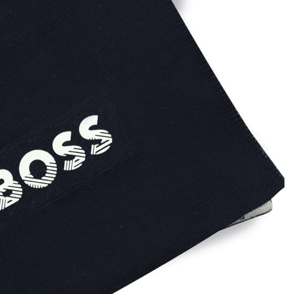 商品Hugo Boss|Navy & White Rubberised Logo Scarf,价格¥194,第2张图片详细描述