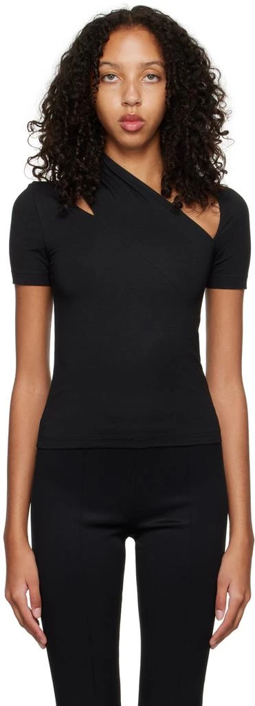 商品Helmut Lang|黑色 Slash T 恤,价格¥1252,第1张图片