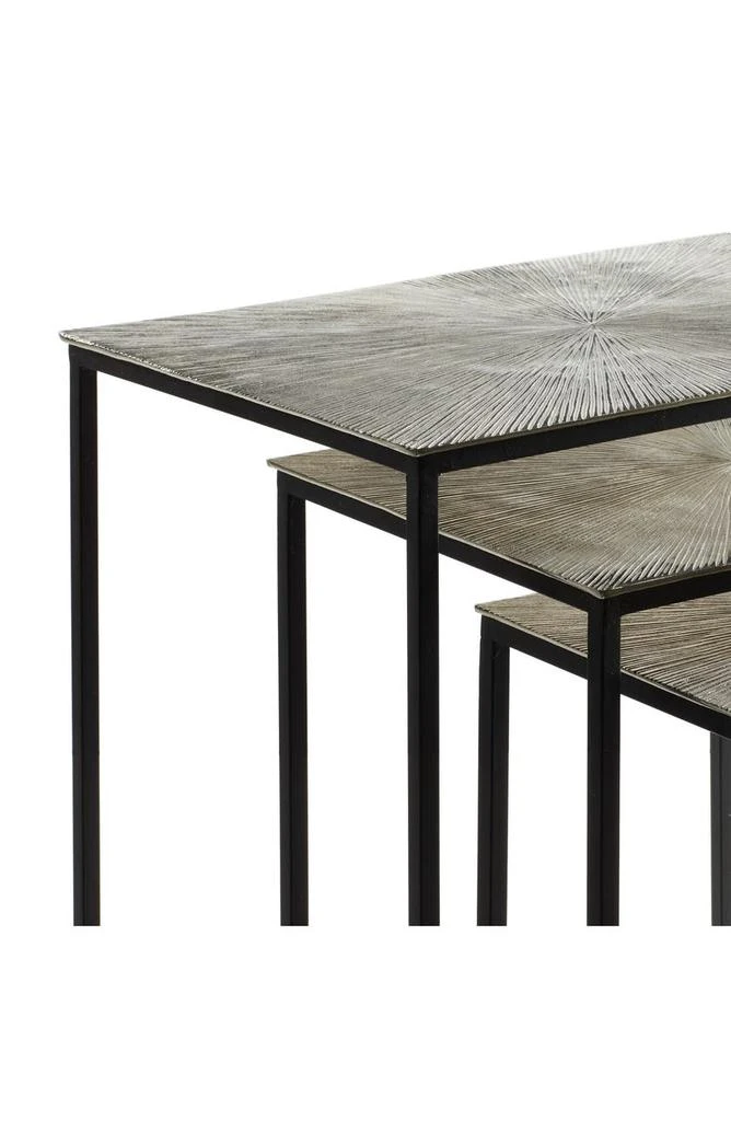 商品VIVIAN LUNE HOME|Silvertone Aluminum Geometric Accent Table - Set of 3,价格¥1920,第5张图片详细描述