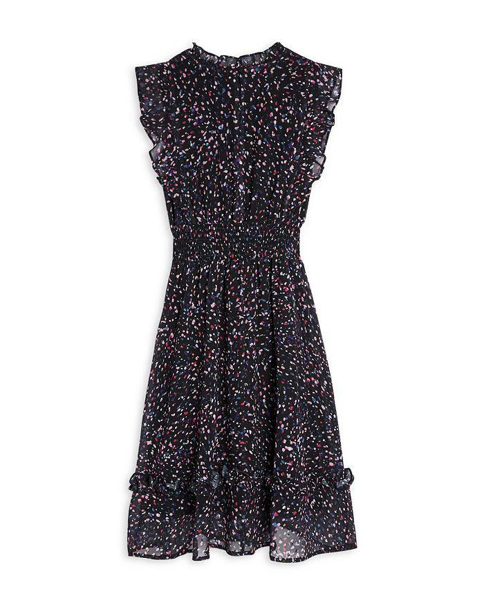 商品AQUA|Girls' Abstract Dot Print Flutter Midi Dress, Big Kid - 100% Exclusive,价格¥215,第2张图片详细描述