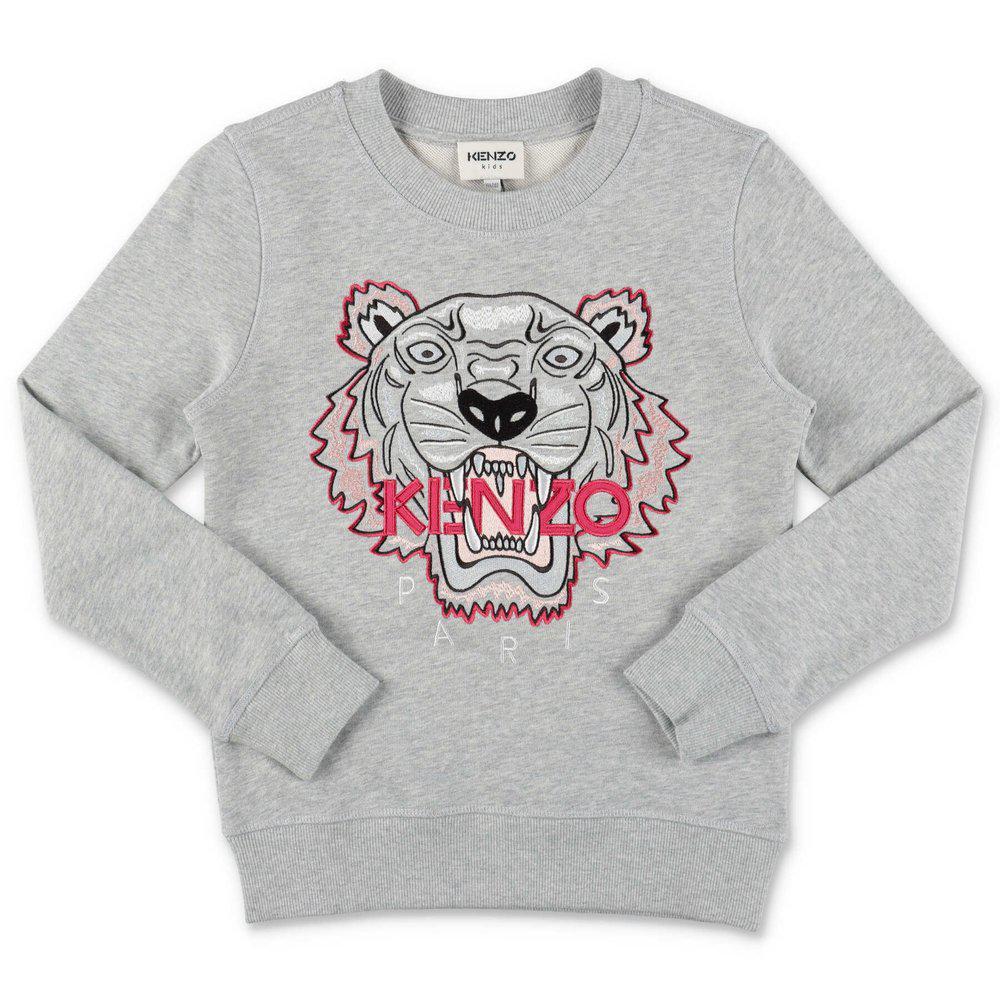 商品Kenzo|Kenzo Kids Logo Embroidered Crewneck Sweatshirt,价格¥566-¥1024,第1张图片